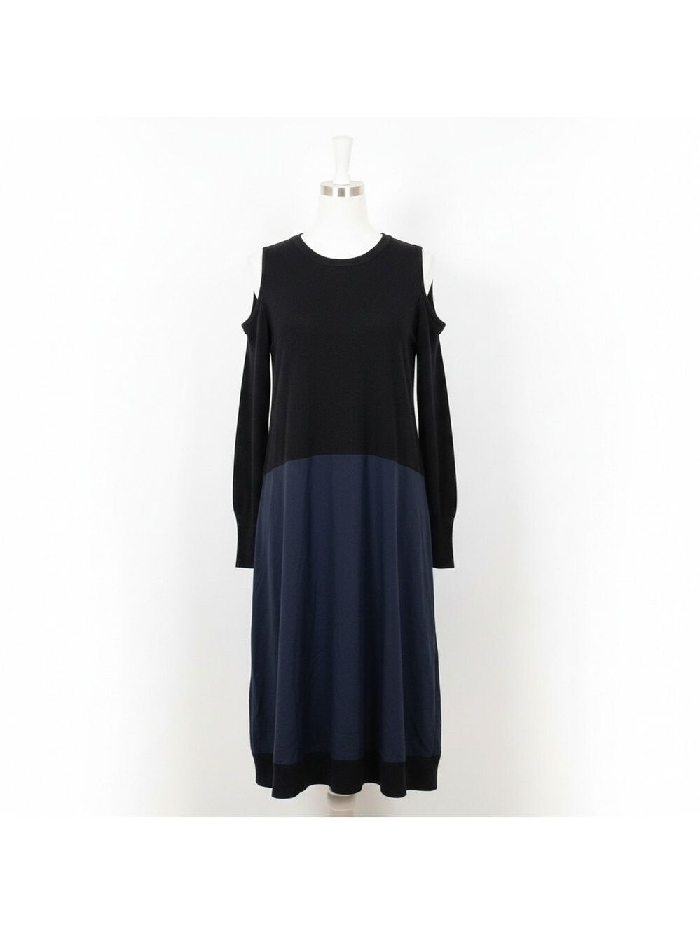 Go Silk Women's Long Sleeve Midi Dress Gray Small 100% Silk
